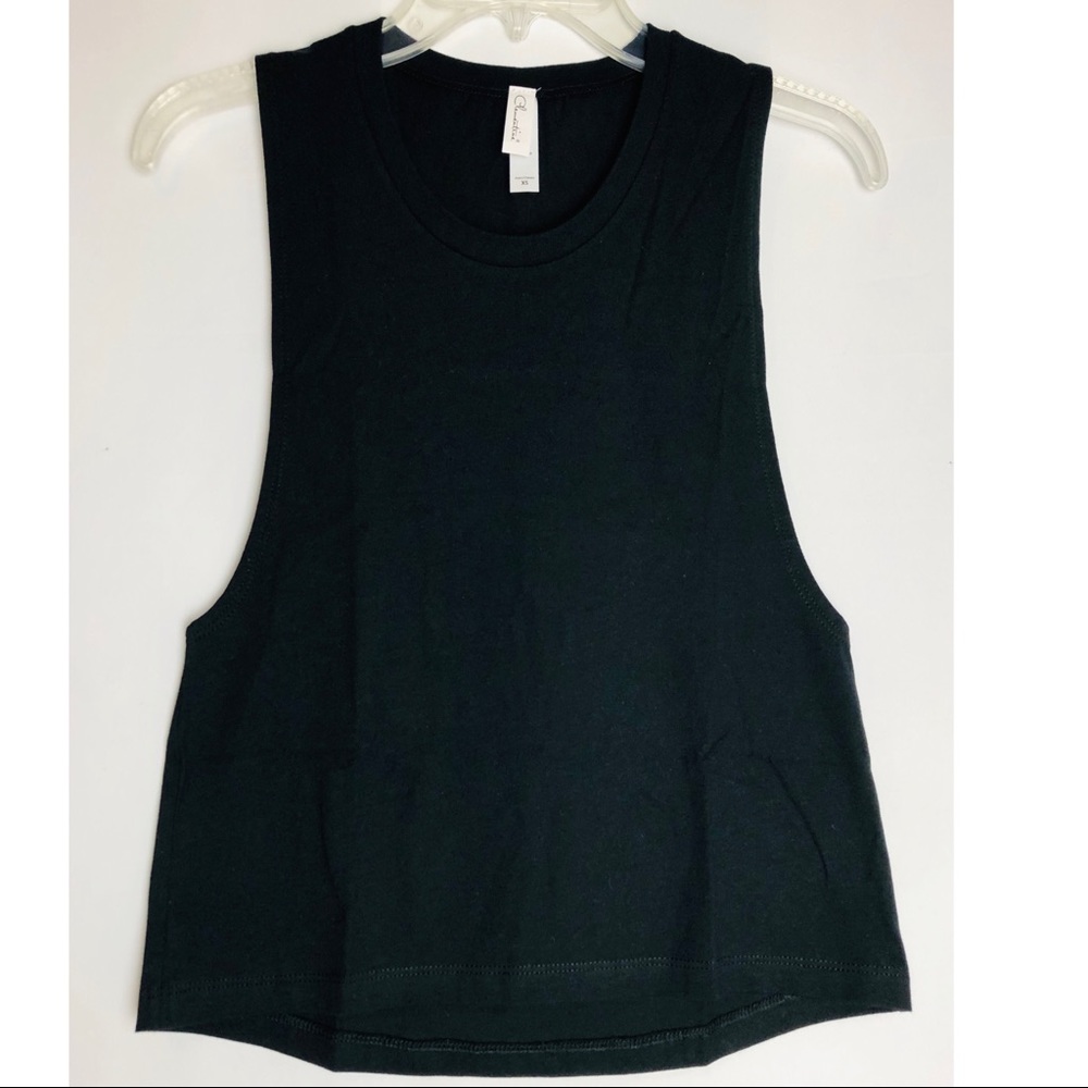 Clementine Cotton Washed Muscle Crop T-shirt Sz XS